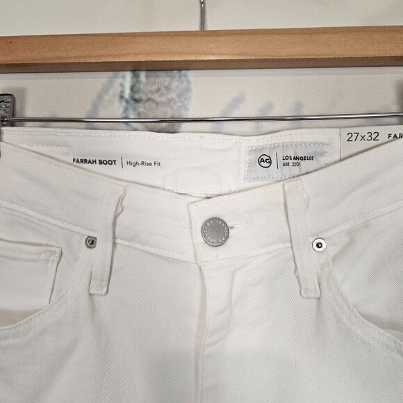 NWT Adriano Goldschmied Farrah Boot Jeans High Rise Size 27 White $210 - Picture 6 of 10